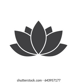 Similar Images, Stock Photos & Vectors of Lotus flower glyph icon ...