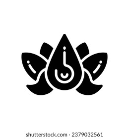 lotus flower glyph icon. vector icon for your website, mobile, presentation, and logo design.