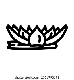 lotus flower god om line icon vector. lotus flower god om sign. isolated contour symbol black illustration