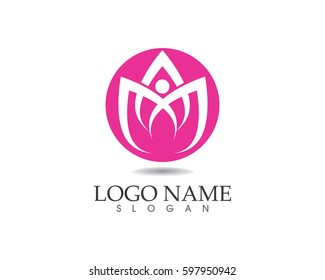 Lotus flower health logo