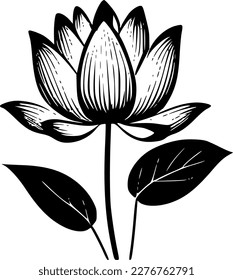 Lotus Flower - High Quality Vector Logo - Vector illustration ideal for T-shirt graphic