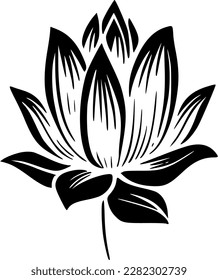 Lotus Flower - High Quality Vector Logo - Vector illustration ideal for T-shirt graphic