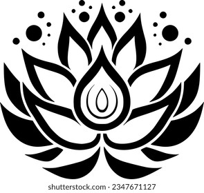 Lotus Flower - High Quality Vector Logo - Vector illustration ideal for T-shirt graphic