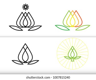 Lotus flower icon.