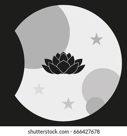 Lotus flower icon.