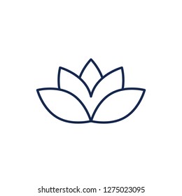 Lotus Flower Icon Beauty Symbol Logo Template