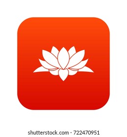 Lotus flower icon digital red for any design isolated on white vector illustration