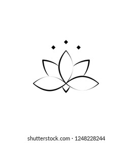 Lotus flower icon. Element of alternative medicine icon for mobile concept and web apps. Thin line Lotus flower icon can be used for web and mobile