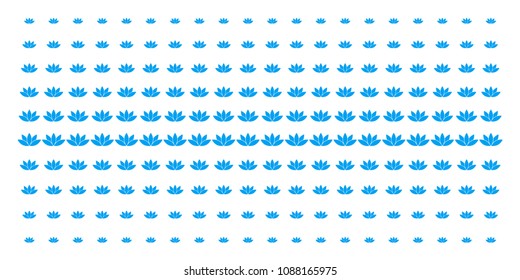Lotus flower icon halftone pattern, designed for backgrounds, covers, templates and abstract effects. Vector lotus flower shapes arranged into halftone grid.
