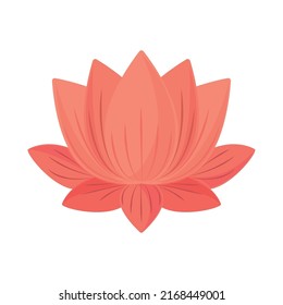 lotus flower icon isolated flat