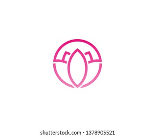 Lotus flower icon logo 