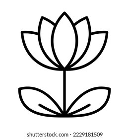 Lotus Flower Icon Logo Design Vector Template Illustration Sign And Symbol Pixels Perfect