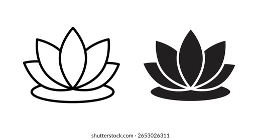 Lotus flower icon Logo Design Vector Template Illustration