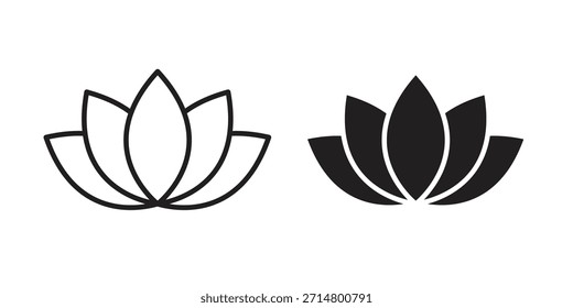 Lotus flower paquete de iconos. Elemento de diseño de icono de Vector plano.