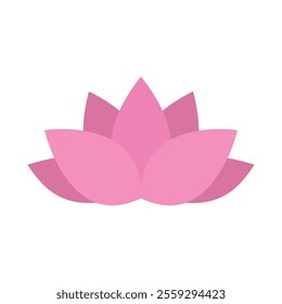 Lotus flower icon showcases a timeless and symbolic style, ideal for representing purity, spirituality, and harmony in both print and digital media