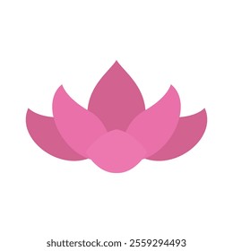 Lotus flower icon showcases a timeless and symbolic style, ideal for representing purity, spirituality, and harmony in both print and digital media