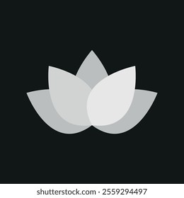 Lotus flower icon showcases a timeless and symbolic style, ideal for representing purity, spirituality, and harmony in both print and digital media