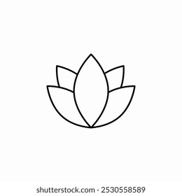 Vector de signo de icono de flor de loto