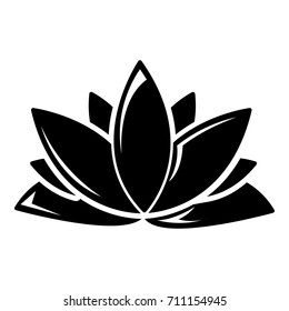 Lotus flower icon . Simple illustration of lotus flower vector icon for web design isolated on white background