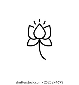 Lotus flower icon. Simple lotus flower icon for social media, app, and web design. Vector illustration