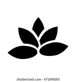 Lotus flower icon in simple style on a white background
