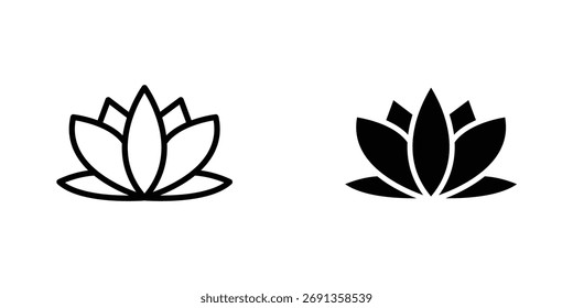 Lotus flower icon Simple vector illustration for graphic and web design.