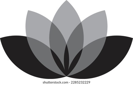 lotus flower icon symbol . harmony icon . flower icon vector illustration . spa icon