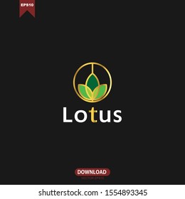 Lotus flower icon, symbol, logo vector illustration design