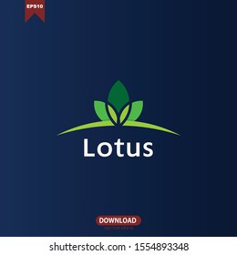 Lotus flower icon, symbol, logo vector illustration design
