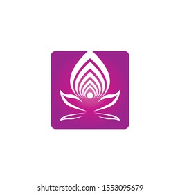 Lotus flower icon and symbol vector illustration