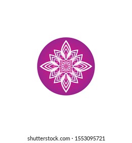 Lotus flower icon and symbol vector illustration