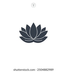 Lotus Flower icon symbol vector illustration isolated on white background