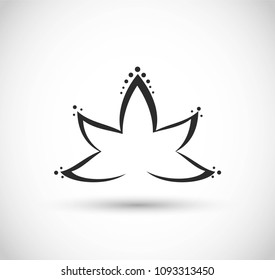 Lotus flower icon vector