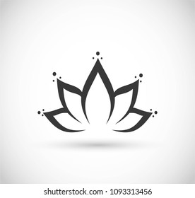 Lotus flower icon vector