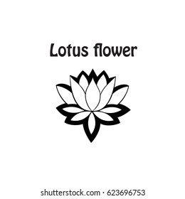 Lotus flower icon. Vector art