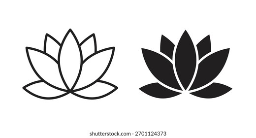 Lotus flower icon vector collection. vector stock symbol illustrations