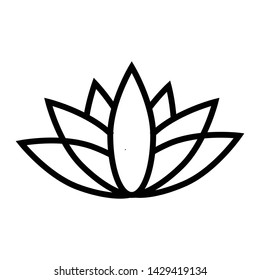 Lotus flower icon vector design template