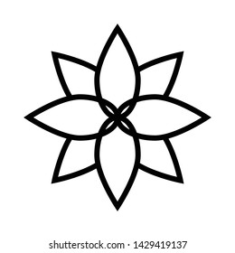 Lotus flower icon vector design template