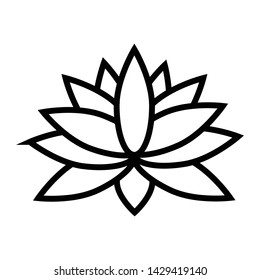 Lotus flower icon vector design template