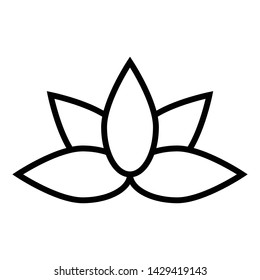 Lotus flower icon vector design template