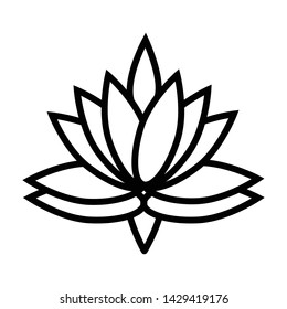Lotus flower icon vector design template