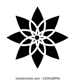 Lotus flower icon vector design template