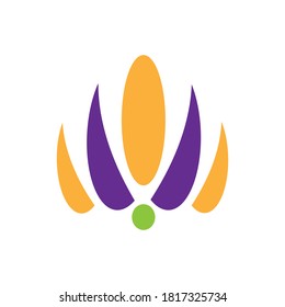 Ilustración de diseño de vectores de iconos de flores de Lotus