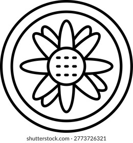 Lotus Flower Icon Vector Element line icon design vector icons