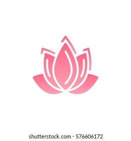 Lotus flower icon vector, filled flat sign, solid colorful pictogram isolated on white. Spa service symbol, logo illustration