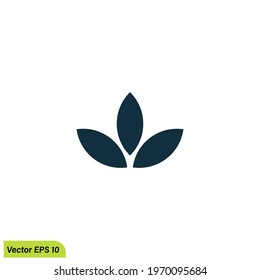 lotus flower icon vector illustration simple design element