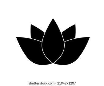 Lotus (flower) icon. Vector illustration. SPA salon