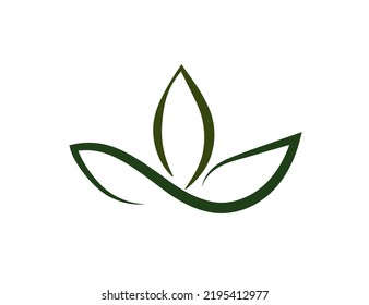 Lotus (flower) icon. Vector illustration. SPA salon