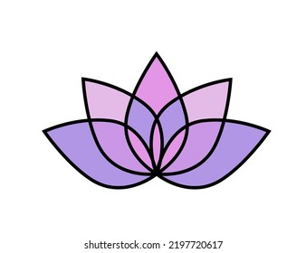 Lotus (flower) Icon. Vector Illustration. SPA Salon