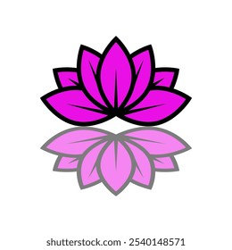Lotus flower icon vector illustration of a lotus flower.